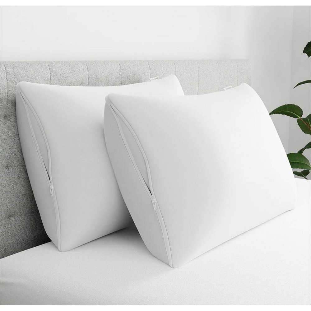 Allerease Maximum Protection White King Size Zippered Pillow Protector 20" x 36" - Picture 2 of 4